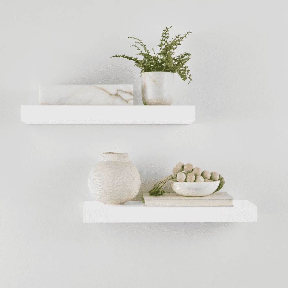 Kitchen Appliances In White - Rak Dinding Kayu Alami Putih Set
