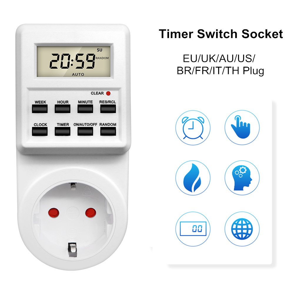 Kitchen Appliances Uk - Soket Timer Digital Elektronik 24 Jam
